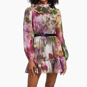 LDT Alex floral belted mini dress